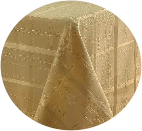 Miniatura 6 de Newbridge Elegance - Mantel de tela a cuadros contemporánea, a cuadros, texturizado, resistente a la suciedad, de fácil cuidado, 70 pulgadas,