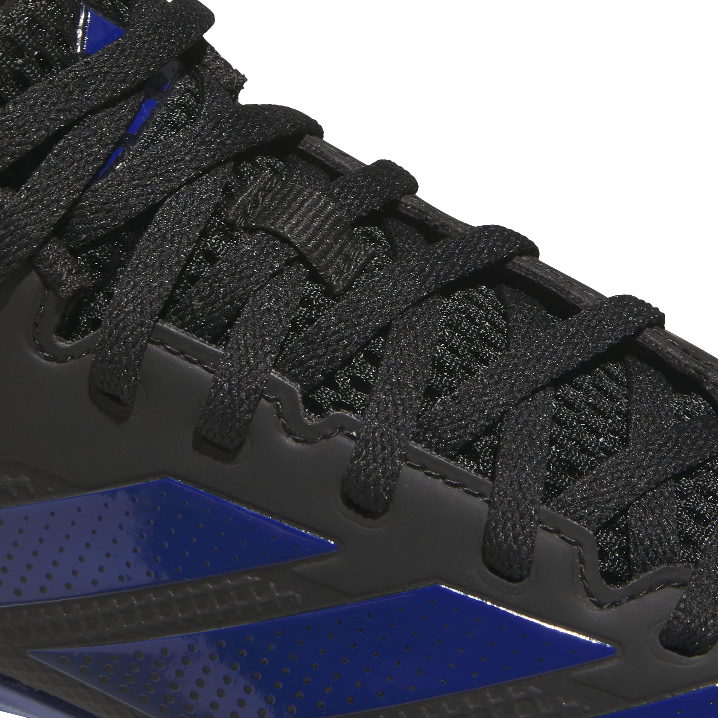 adidas Adizero Impact.2 Molded American Football Sneaker, Black/Team Royal Blue/Black, 1 US Unisex Little Kid