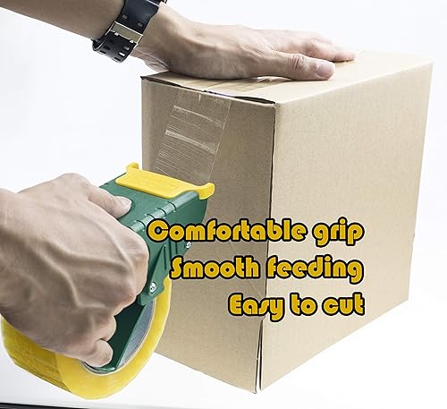 Miniatura 5 de Dispensador de cinta de embalaje de 2 pulgadas, sellador de caja ajustable de ancho, cortador de cinta industrial ergonómico ligero para cajas de