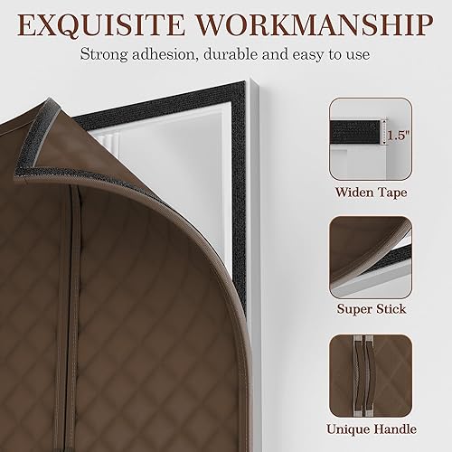 Miniatura 34 de Yotache Cortina magnética para puerta con aislamiento térmico para puertas de 36 x 96 pulgadas, tamaño de la cortina de 38 x 98 pulgadas, resistente