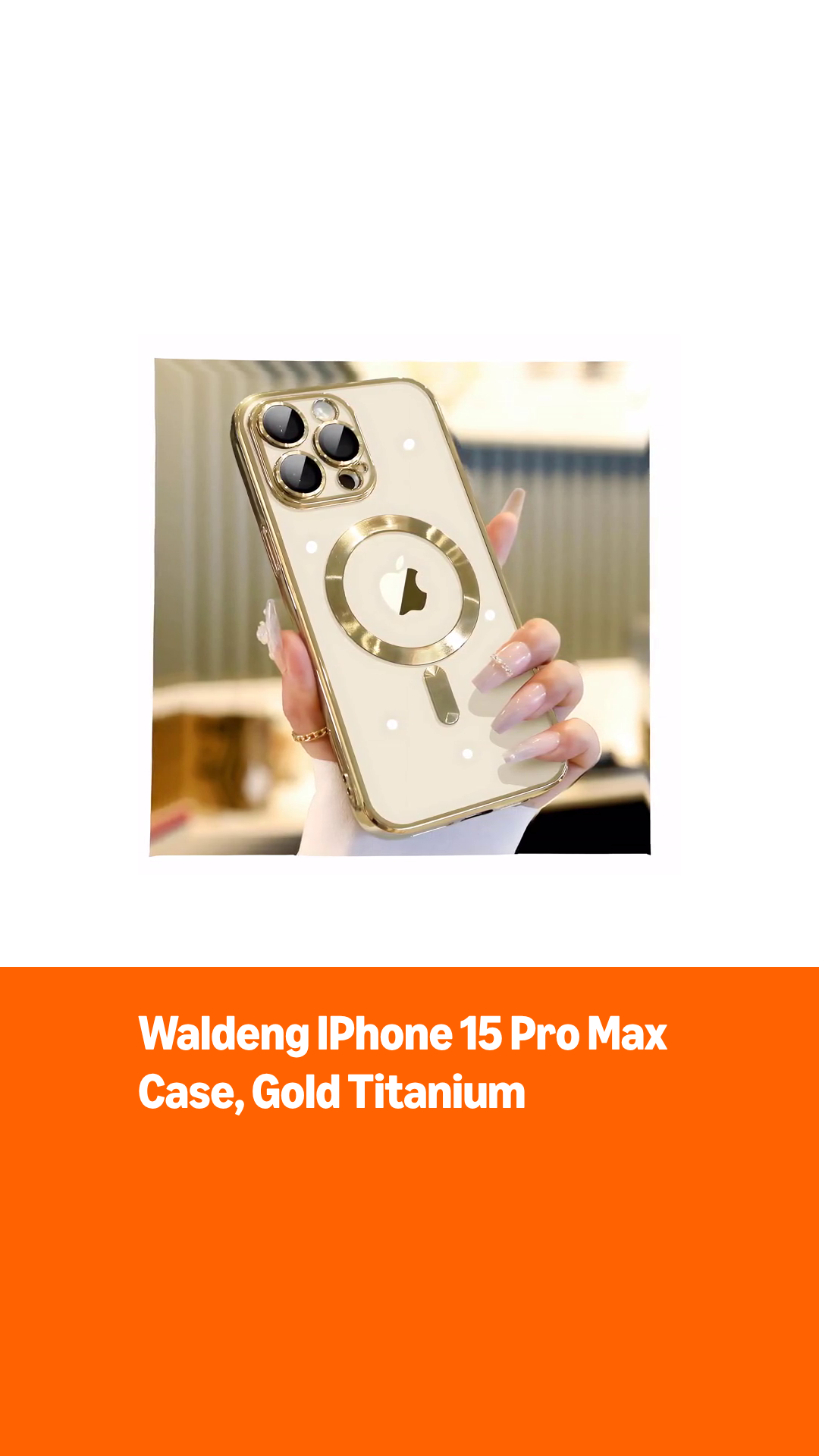 Waldeng for iPhone 15 Pro Max Case with Integrated Camera Lens