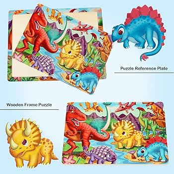 PC 4 Childrenページ Amazon.com: Wooden Puzzles for Kids Ages 4-6, 6 Packs 30 PCs