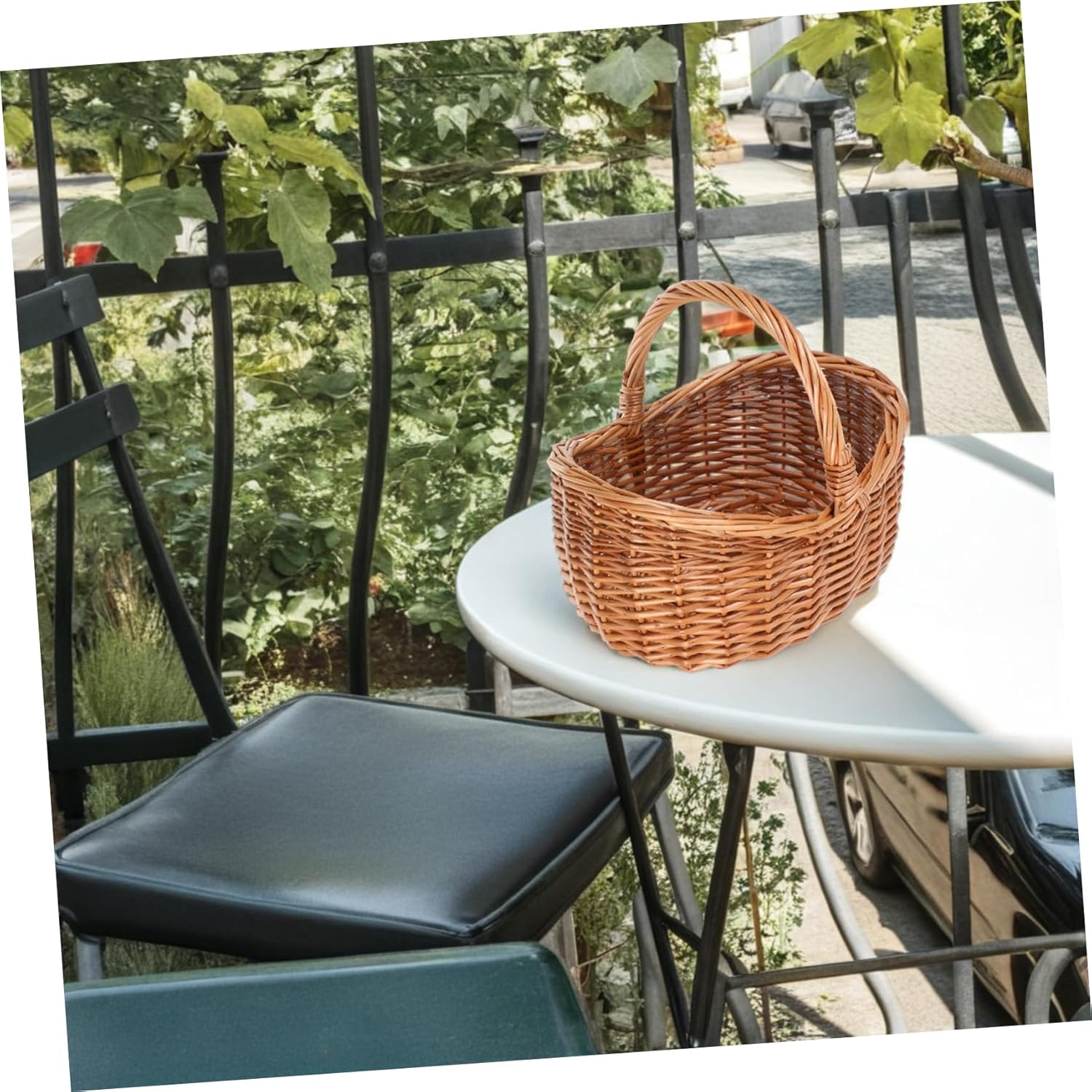 Garneck Handwoven Willow Storage Basket for Candy Floral Arrangements and Everyday Use for Picnics Weddings and Home Decor