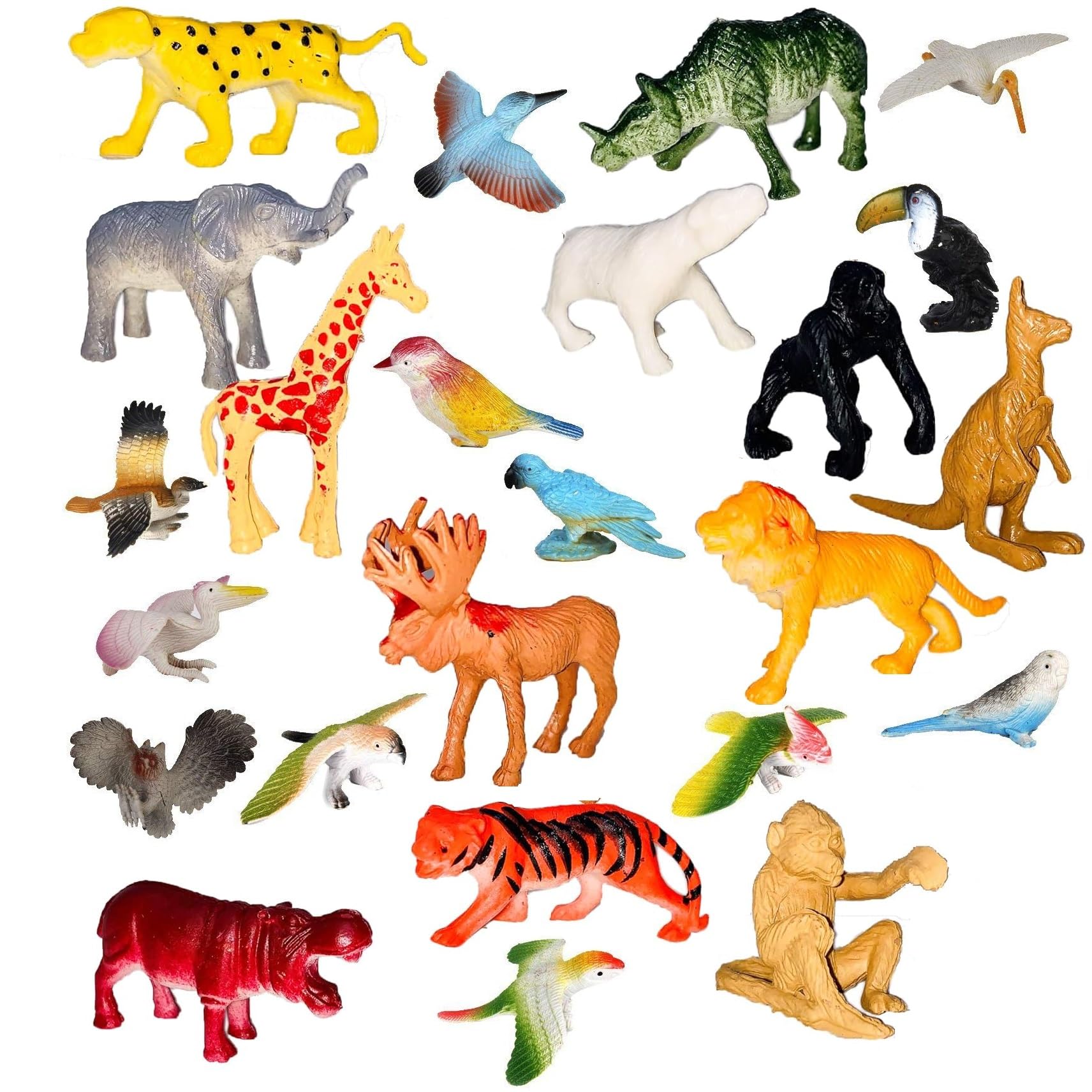 SUPER TOY 24 Pc Mini Wild Animal & Birds Realistic Action Figure Jungle Toys Playset for Kids Educational Return Gift for Boys & Girls (B0D6Z6P953) Amazon Price History, Amazon Price Tracker