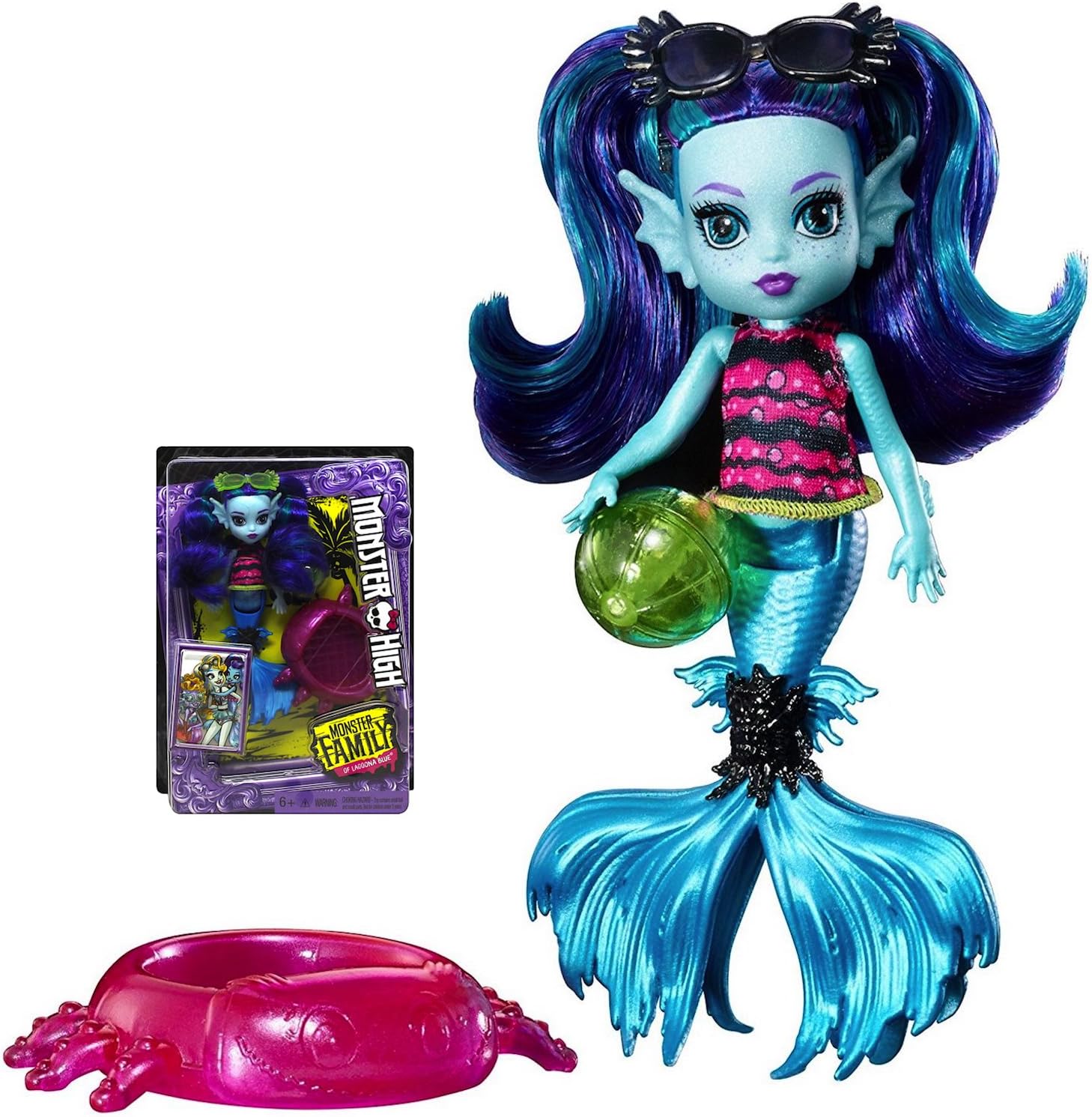 Monster High Monster Family Ebbie Blue Doll, 5.5"