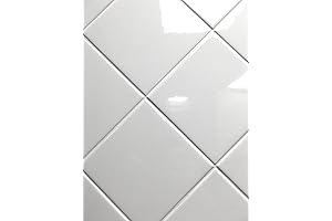 4x4 White Glossy Subway Tile for Shower Walls