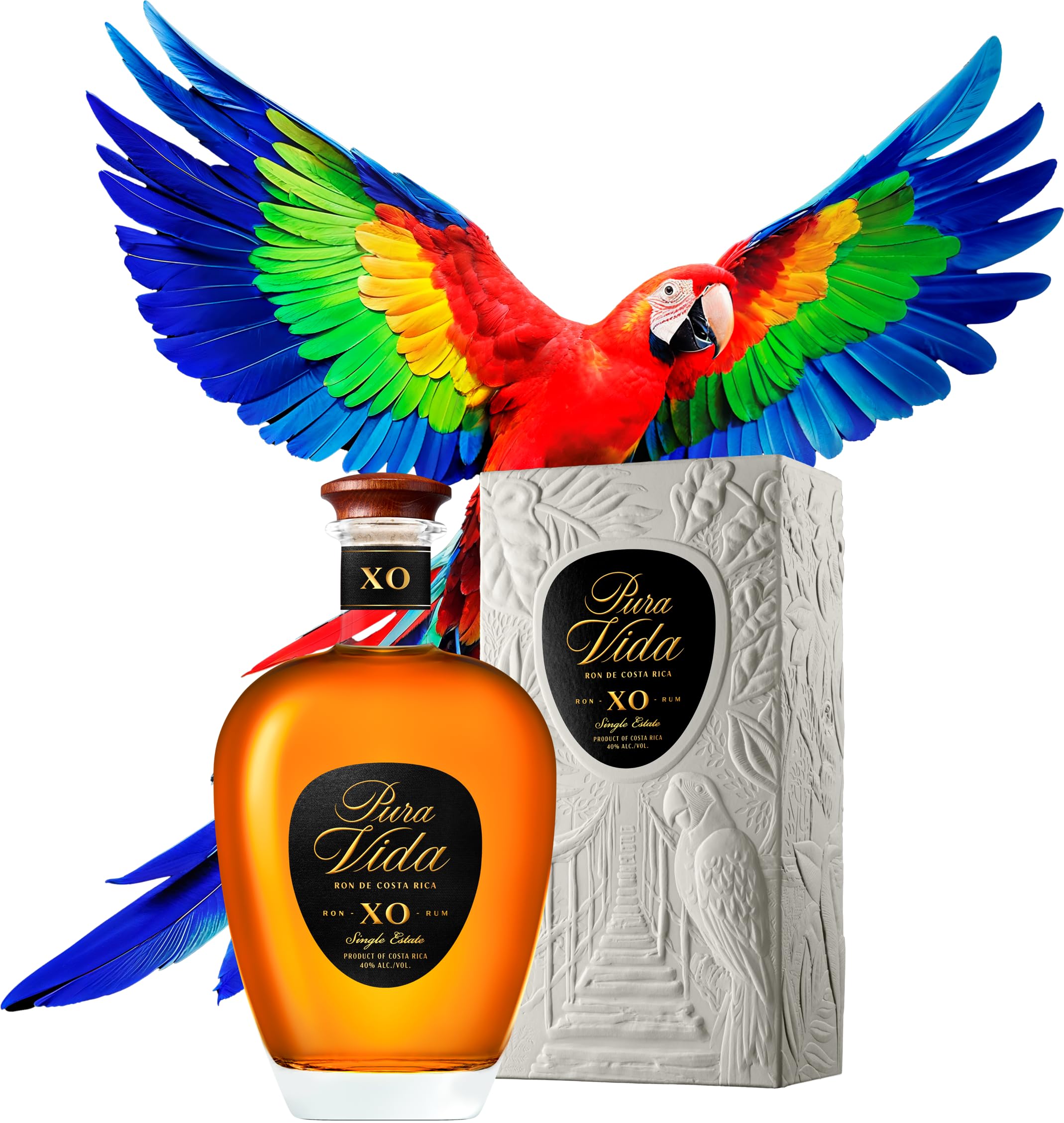 PURA VIDA - Rhum XO - Rhum Vieux - Médaille d’OR au Rum and Cachaça Masters 2025 - 40 % Alcool - Origine : Costa Rica - Bouteille 70 cl