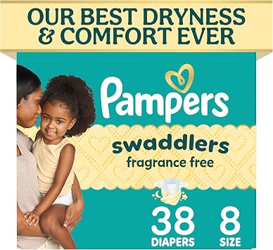 WIAONE Pampers Swaddlers Active Baby Diaper Size 8 38 Count