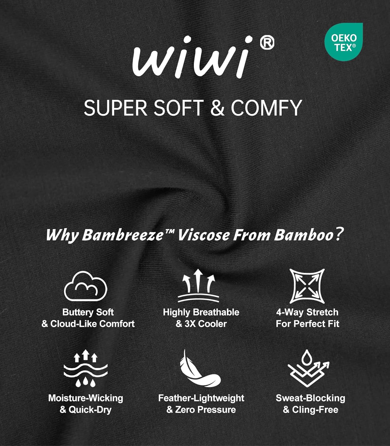 WiWi Pajama Set for Women Viscose from Bamboo Long Sleeve Top with Pants Soft Sleepwear 2 Piece Pjs Sets Loungewear S-XXL - Image 5