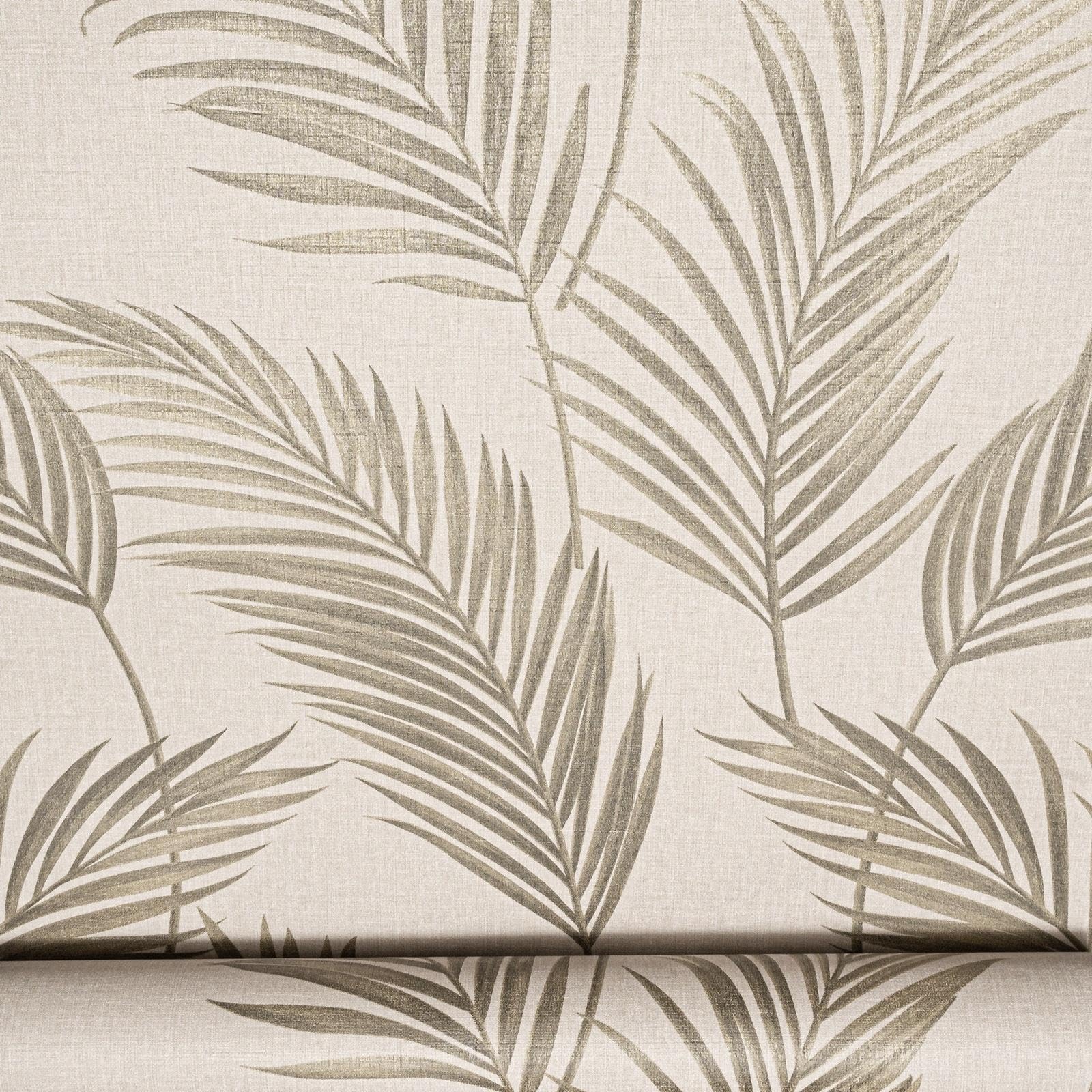 SOPHIE LAURENCE Taupe Floral Leaf Wallpaper Gold Metallic Shimmer Textured Slightly Imperfect Vinyl