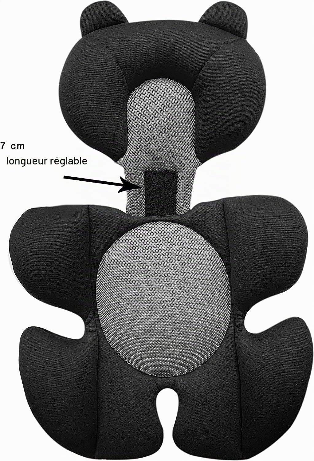 GanEn Coussin confortable de soutien de tête et de corps pour bébé, siège de voiture, chaise haute (noir)