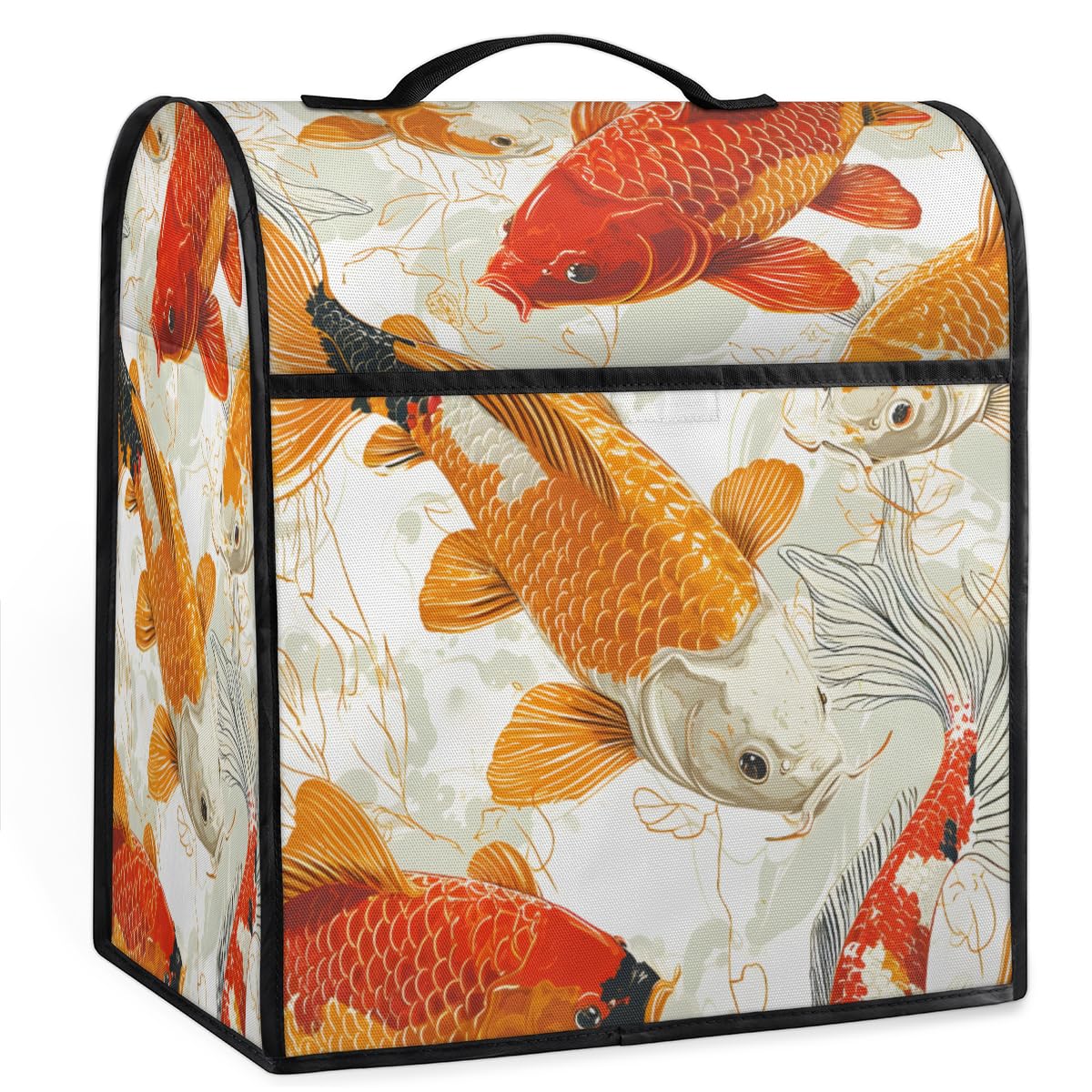 Coffee Maker Cover Japan Fish Kitchen Appliance Covers Small Appliance Covers Blender Cover Juicer Cover Dust Covers for Kitchen Appliances with Top Handle and Pockets,Washable,B784