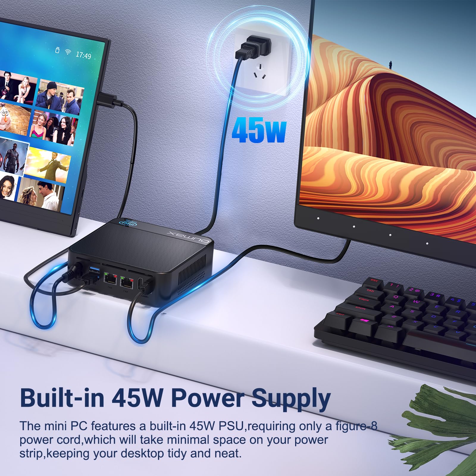OUMAX Mini Pc Para Escritório Doméstico, Intel 13Th Twin Lake N150