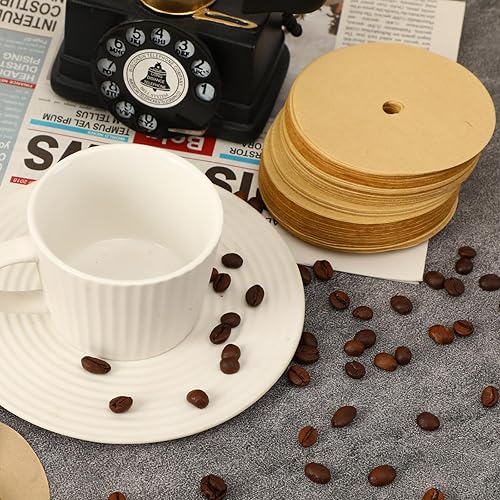 Miniatura 6 de 400 filtros de café percolador, filtro de papel de café desechable natural sin blanquear de 3.75 pulgadas