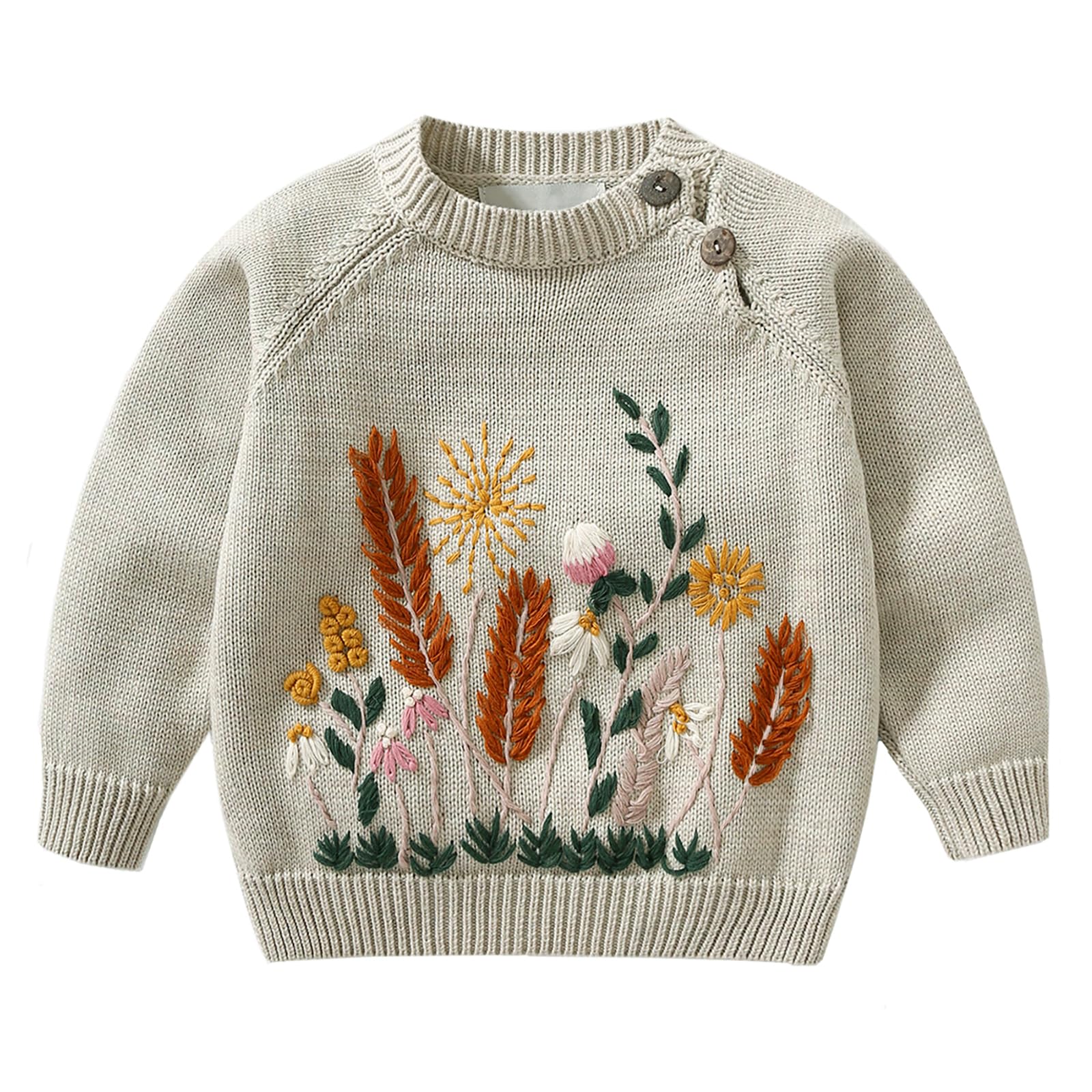 Lamgool Infant Baby Pullover Sweater Knitted Button Down Toddler Kids Sweatshirt for Spring