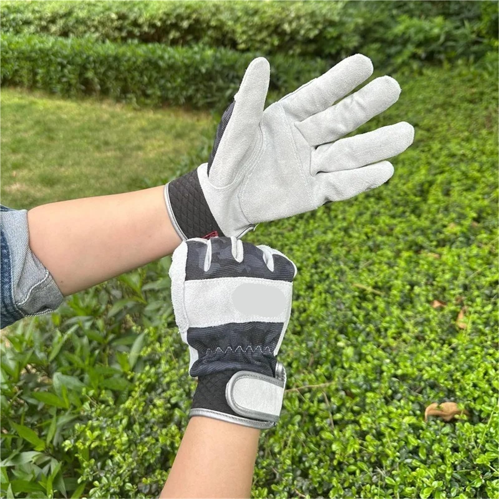 Generico Guanti da saldatura in pelle bovina anti-pugnalata - Isolamento termico antiscivolo e resistente all'usura for giardinaggio e edilizia(Three pairs-M size)