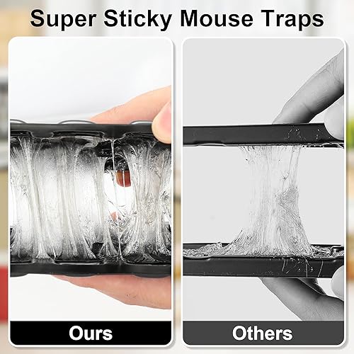 Miniatura 4 de Paquete de 16 trampas adhesivas para ratones, trampas resistentes para ratas en el hogar, interiores y exteriores, trampas de pegamento para