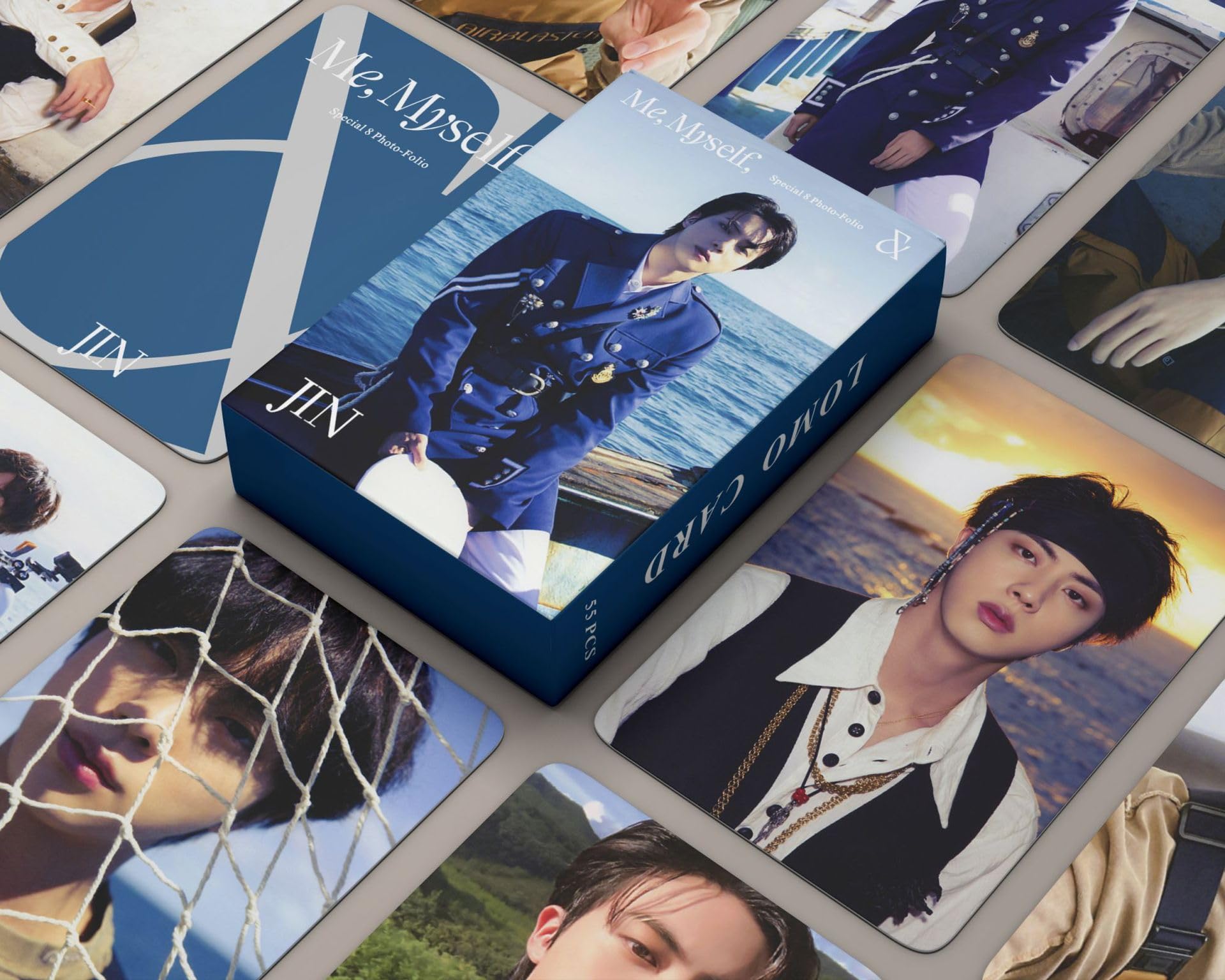 GEPAS 55Pcs BTS Lomo Card KPOP Bangtan Boys Photocards Proof Greeting Card with Postcards Box (F)