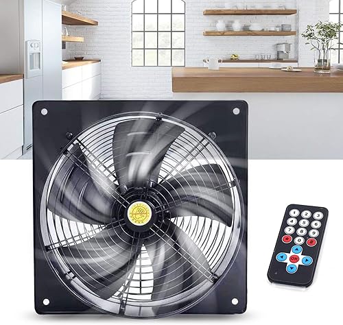 Miniatura 2 de CNCEST Ventilador extractor industrial, ventilador axial de cubierta de malla cuadrada de 110 V, 120 W, 9.843 in, con ventilador de tubo de rotor