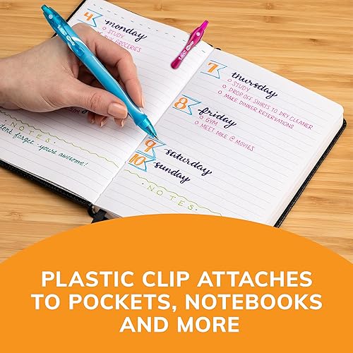 Miniatura 7 de BIC Gelocity - Bolígrafos de gel con temática oceánica de secado rápido, punta media (0.028 in), juego de 8 bolígrafos de gel de colores para tomar