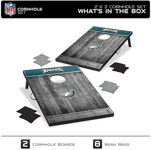 Vista 17 de Wild Sports Juego de Cornhole de madera MDF NFL de 2'x3