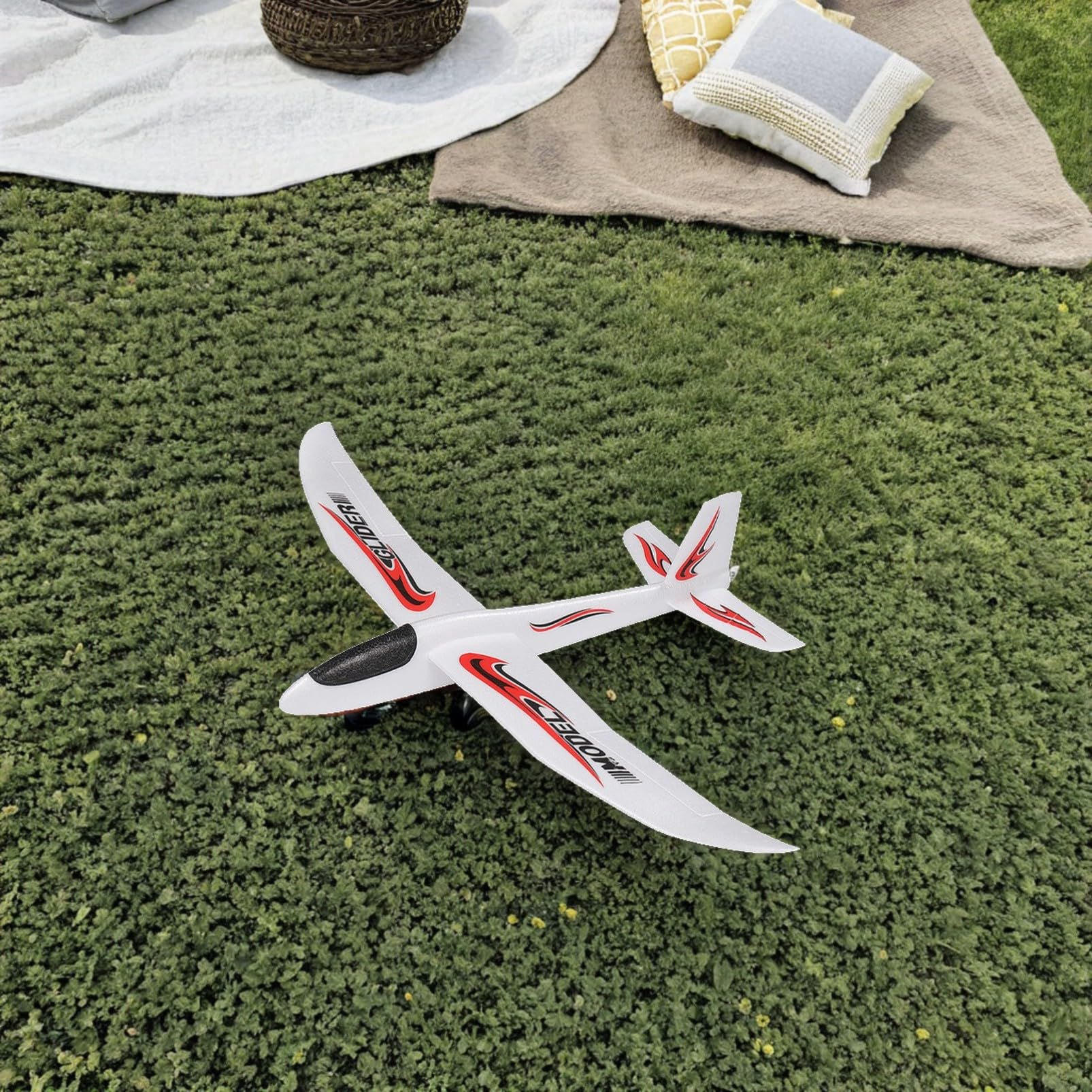 BESPORTBLE 2 Stück 99cm Großes Wurfflugzeuge Spielzeug aus Schaumstoff für Kinder mit Aufklebern Verbessert Hand Auge Koordination für Outdoor Unterhaltung und Geschenk