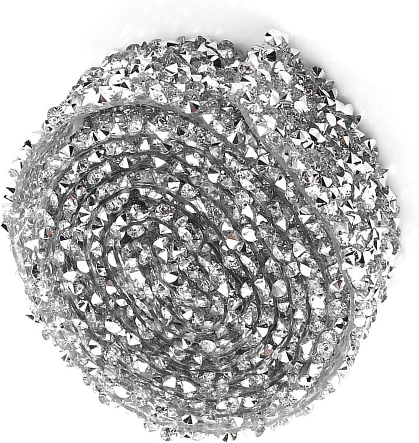 Crystal Rhinestone Ribbon, Sparkling Rhinestone Bling Ribbon Roll Decorative Banding Belt Ribbon Wrap for Wedding, Cake Decoration, Party, and Floral Arrangements, 1Yard (x - Image 7