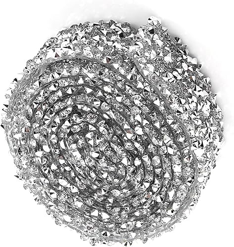 Miniatura 6 de Cinta de diamantes de imitación de cristal, rollo de cinta decorativa con diamantes de imitación brillantes para bodas, decoración de pasteles,