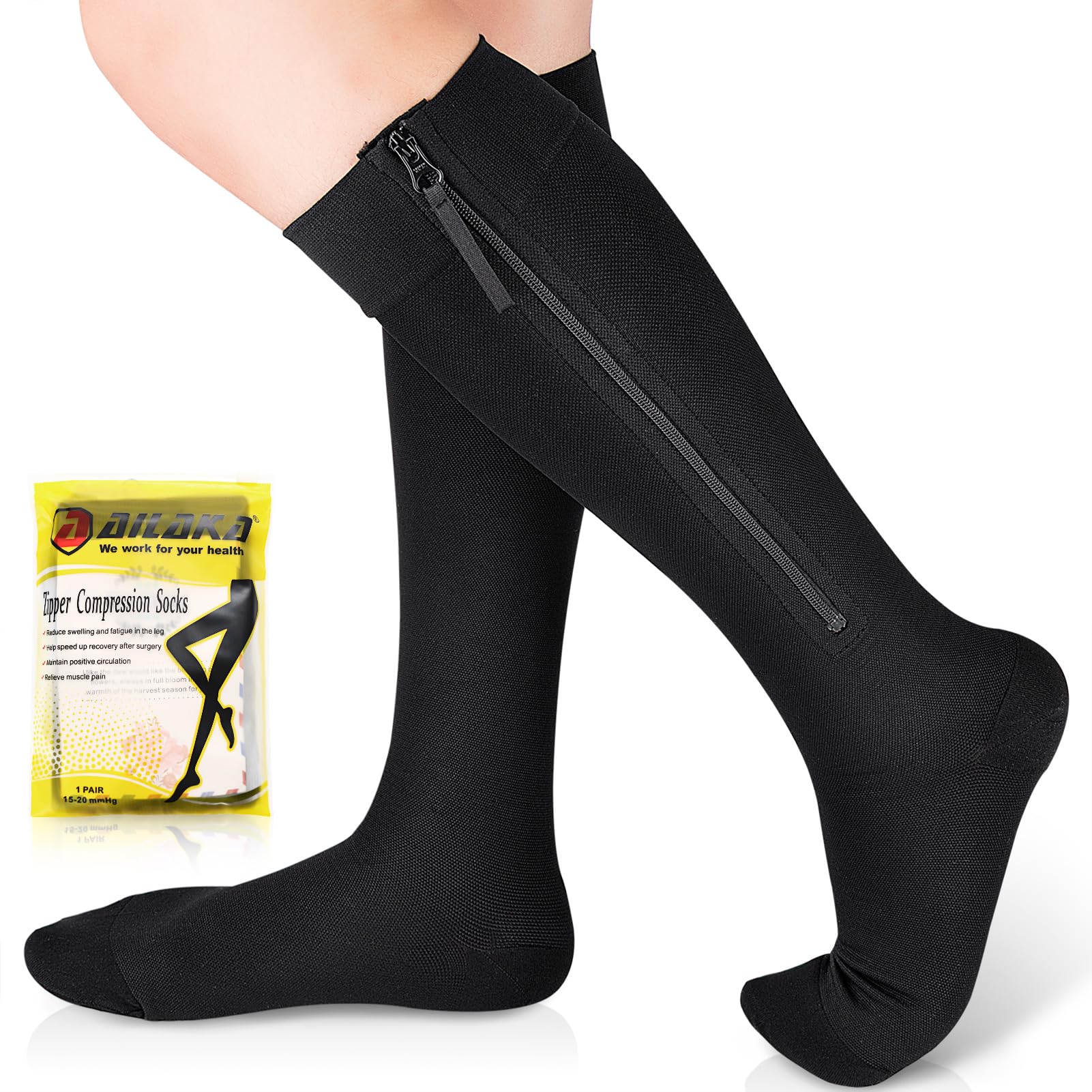 Ailaka Zipper Compression Socks Medical - medical compression garments | Mubboo