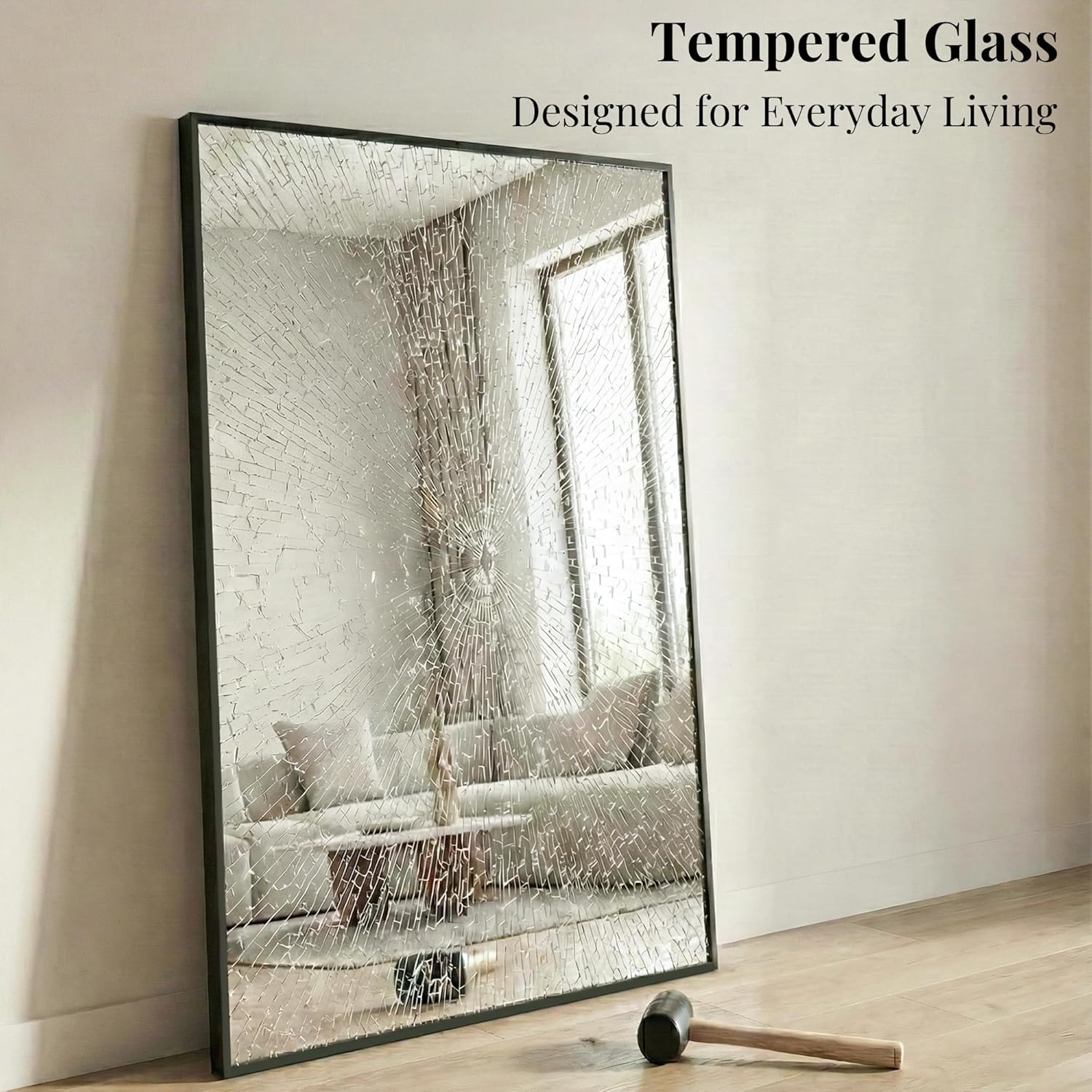 24''x36'' Matte Black Bathroom Mirror, Metal Framed Vanity Mirror for Wall Over Sink, Modern Farmhouse Rectangular Decor, Flush Mount, Vertical/Horizontal