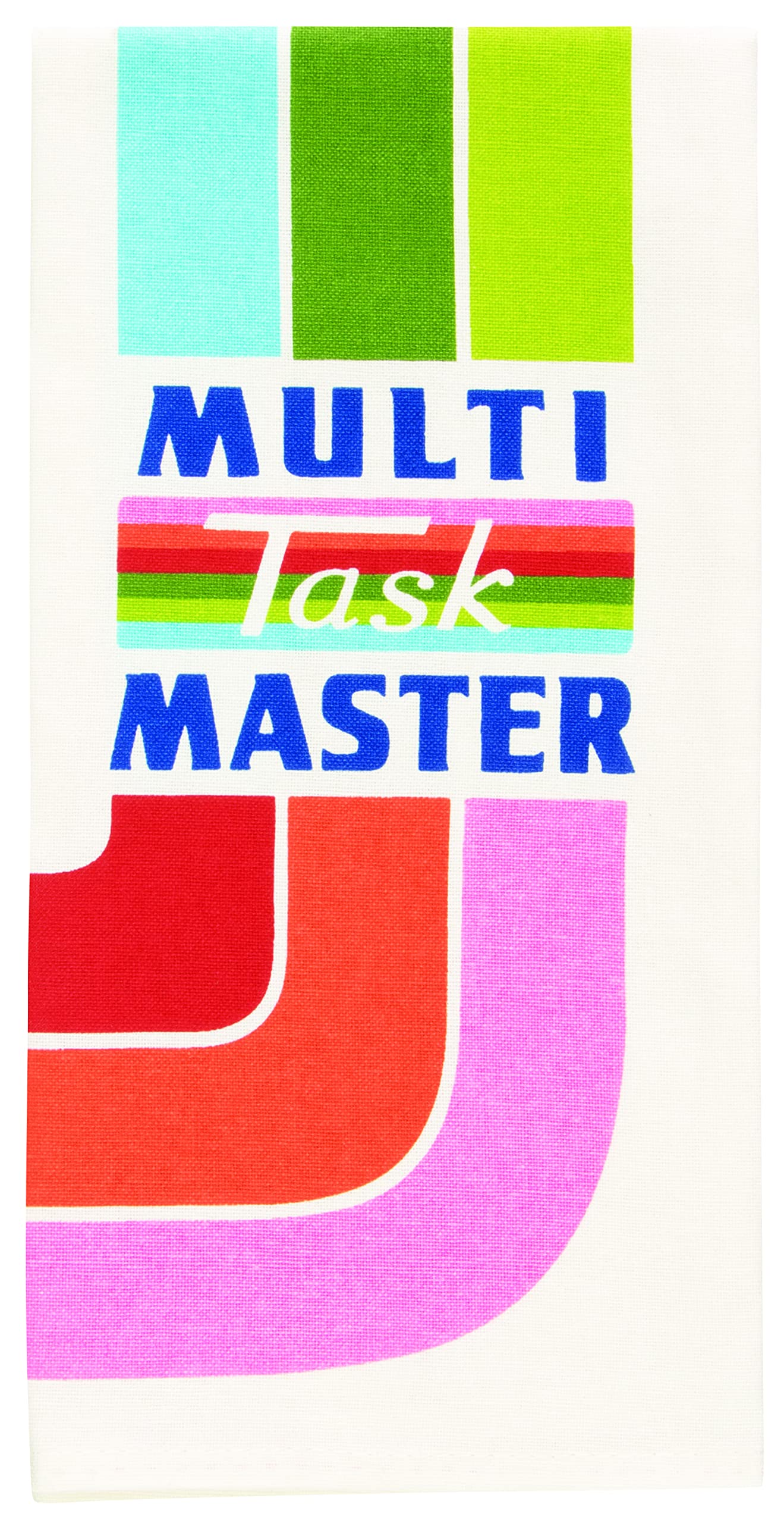 Blue Q Funny Dish Towel, Multitaskmaster. 100% Cotton, Screen-Printed In Rich Vibrant Colors, 28" X 21"