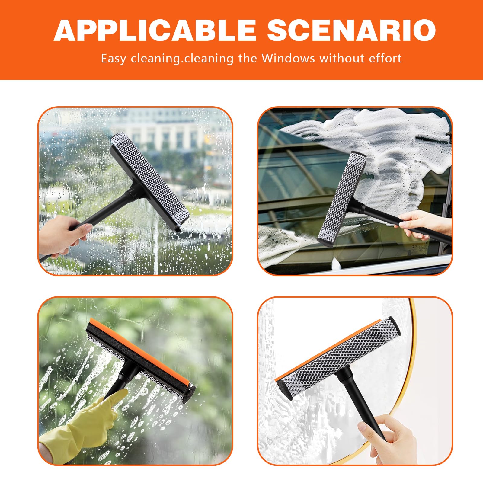 2-in-1 Window Squeegee - Car & Home Cleaning -6