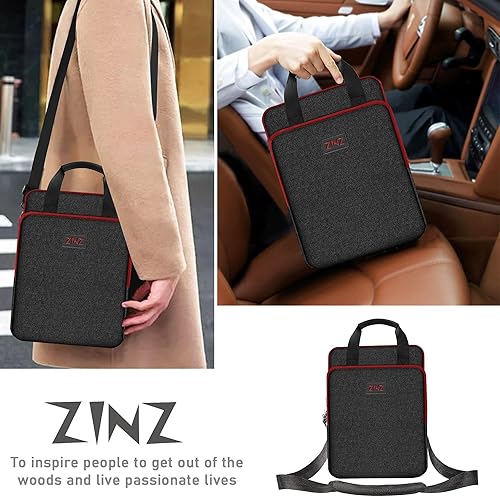 Miniatura 6 de ZINZ Funda delgada y expandible de 12.9 pulgadas, bolsa de hombro para laptop de viaje para MacBook Air de 13 pulgadas M4M3M2M1, MacBook Pro 13