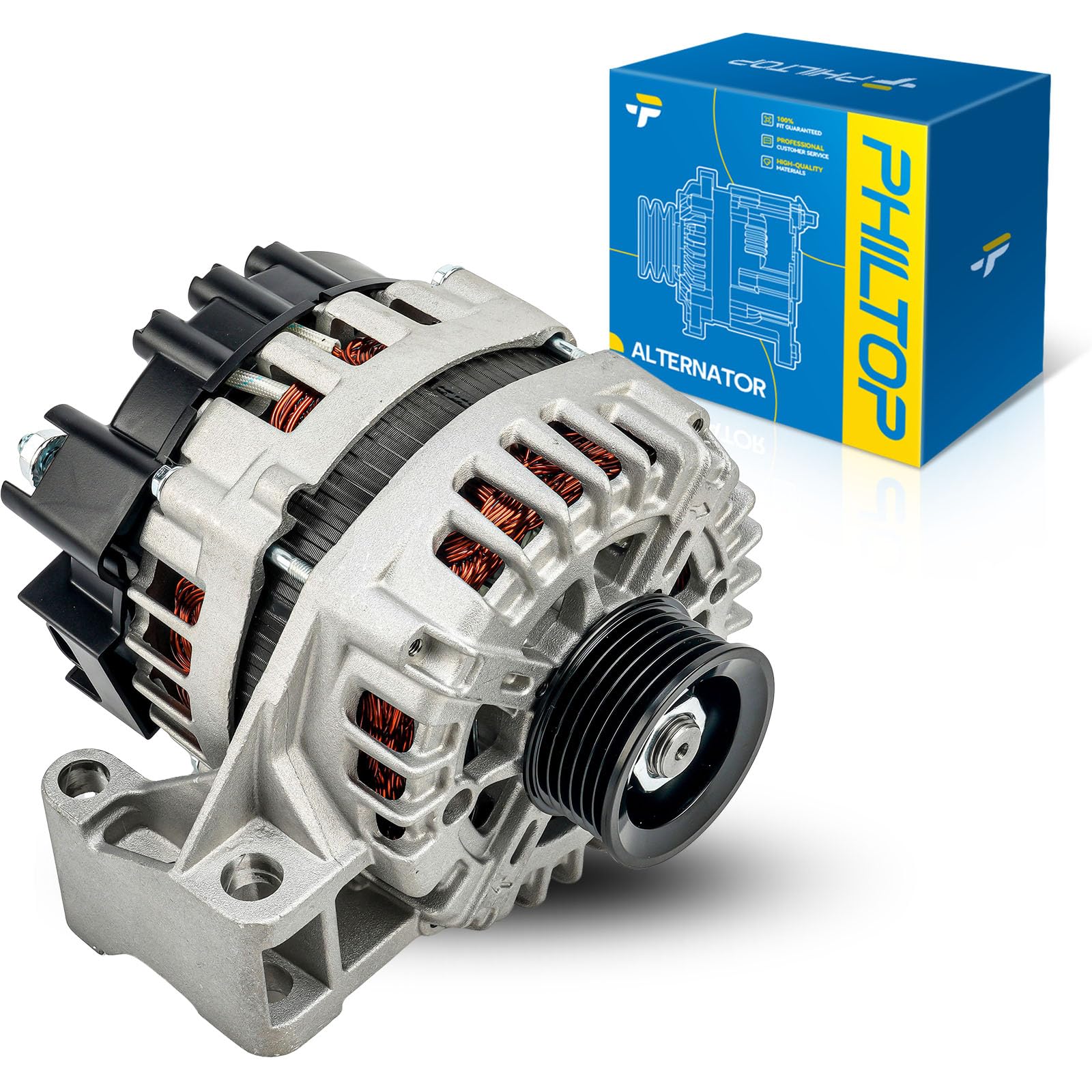 PHILTOP New 11453N Alternator Compatible with Chevy Impala 2012-2020
