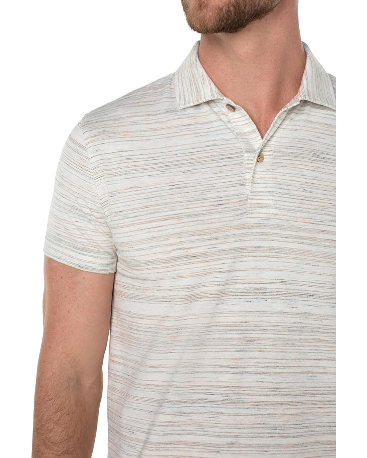 Liverpool Los Angeles Short Sleeve Henley Space Dye Knit - #4 of 4