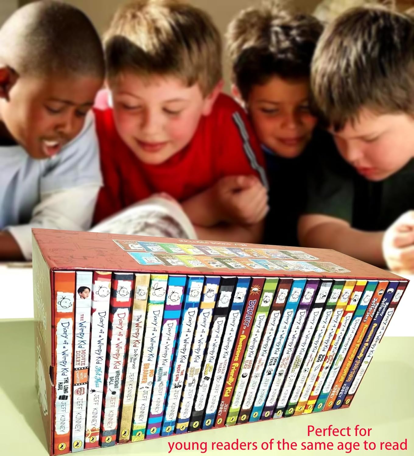 A Library of Wimpy Kid Diary Series 1-24 Collection Paperback Boxed Set Wimpy Kid Diary 24 Wimpy Kid Diaries with Box Gift