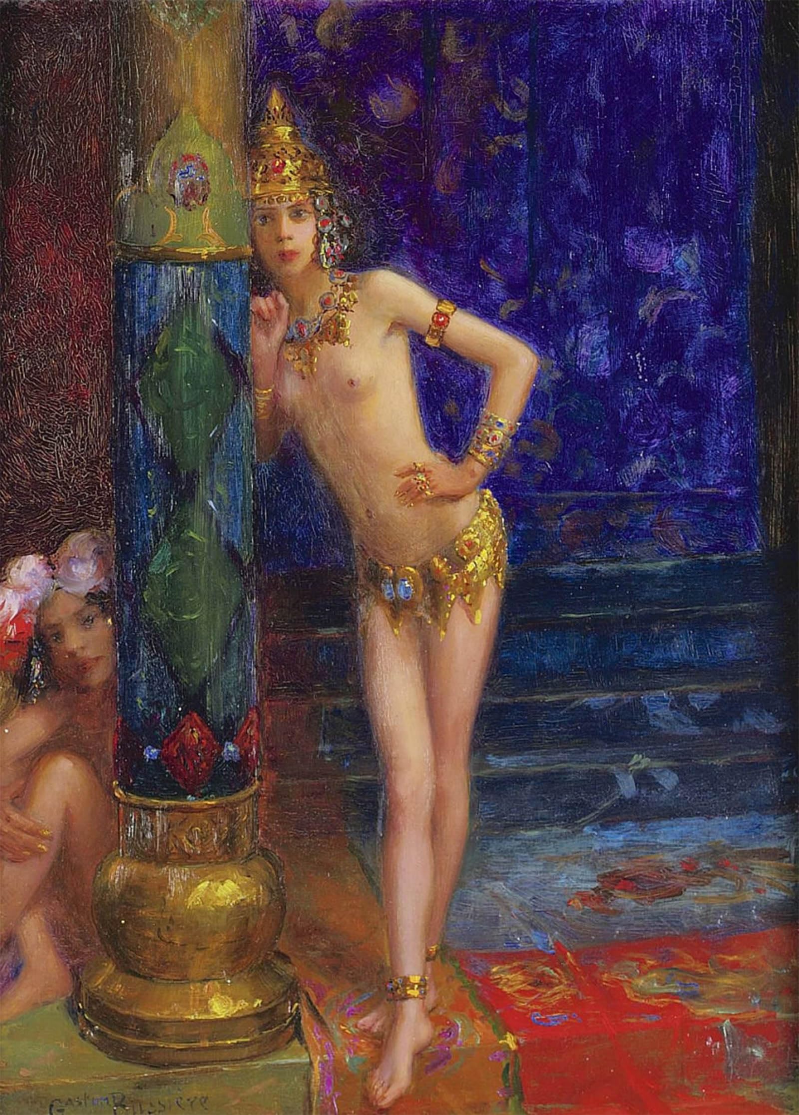 SERENDIPITP Vintage Picture Print on Canvas Wall Art Poster Two Dancersn by Gaston Bussiere Artwork Print Poster for Wall Decor 60x90cm