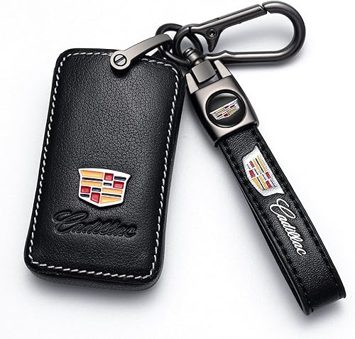 Miniatura 5 de MAKEER Funda de cuero para llavero, repuesto para Cadillac STS CTS 2008 2009 2010 2011 2012 2013 llave remota protectora