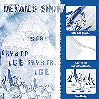 Vista 3 de Honoson 100 bolsas de almacenamiento de hielo de plástico de 8 libras con cierre de cordón de algodón para barbacoas, campamentos, puestos