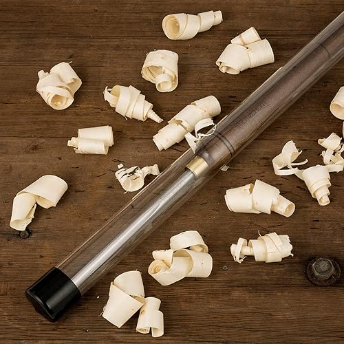 Miniatura 4 de Herramientas de torneado de madera de cincel de torno de tazón HSS de 38 pulgadas con caja de plástico redonda y bolsa colgante