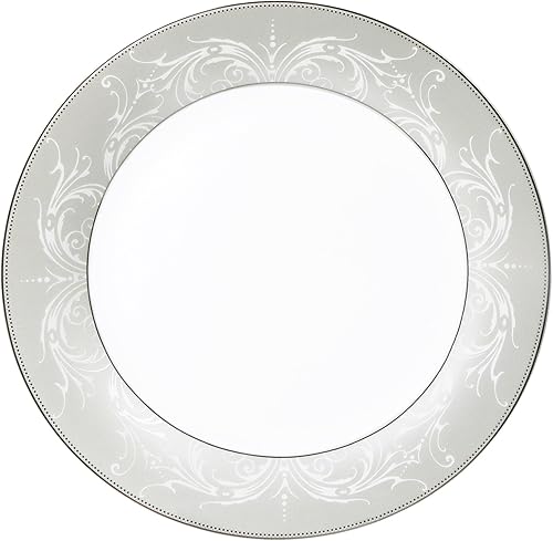 Miniatura 6 de Juego de vajilla de porcelana con borde plateado de 57 piezas, servicio para 8-Olympia-Mix & Match