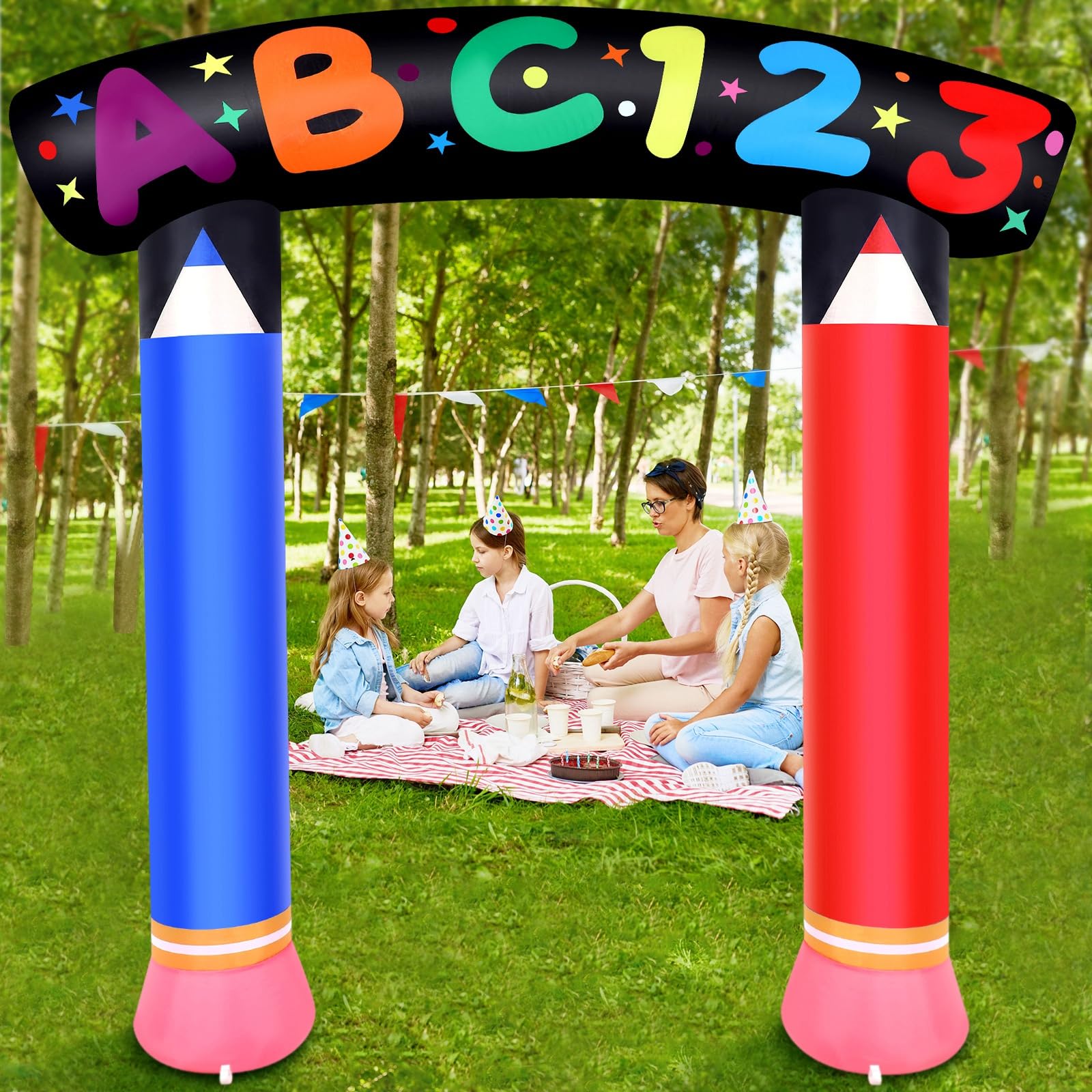 Arche gonflable colorée Gemscream 2m10 lumineuse pour fête et bal