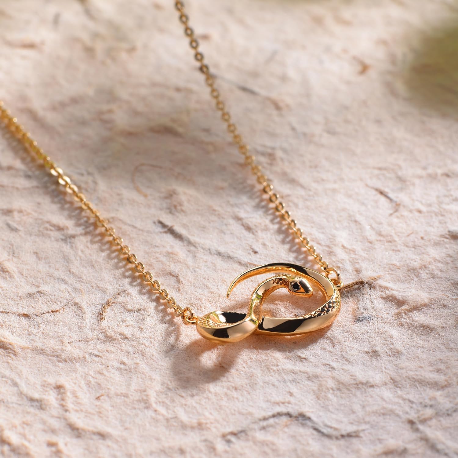 Fettero Animal Necklaces for Women Gold Plated Necklace Butterfly Bird Cat Elephant Snake Bull Pendant Necklace Dainty Chain 14K Gold Plated Minimalist Simple Cute Jewelry - Image 5