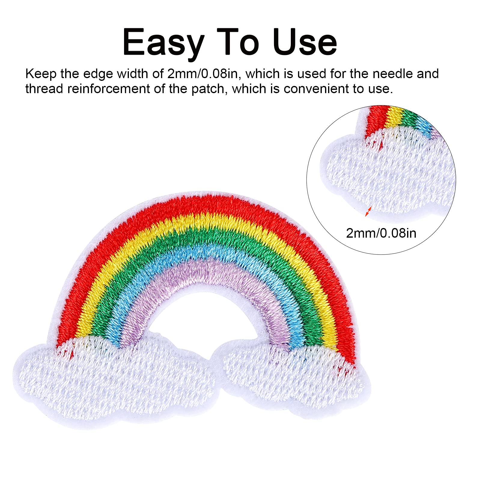 Toppe termoadesive arcobaleno con paillettes - Mondial Tissus