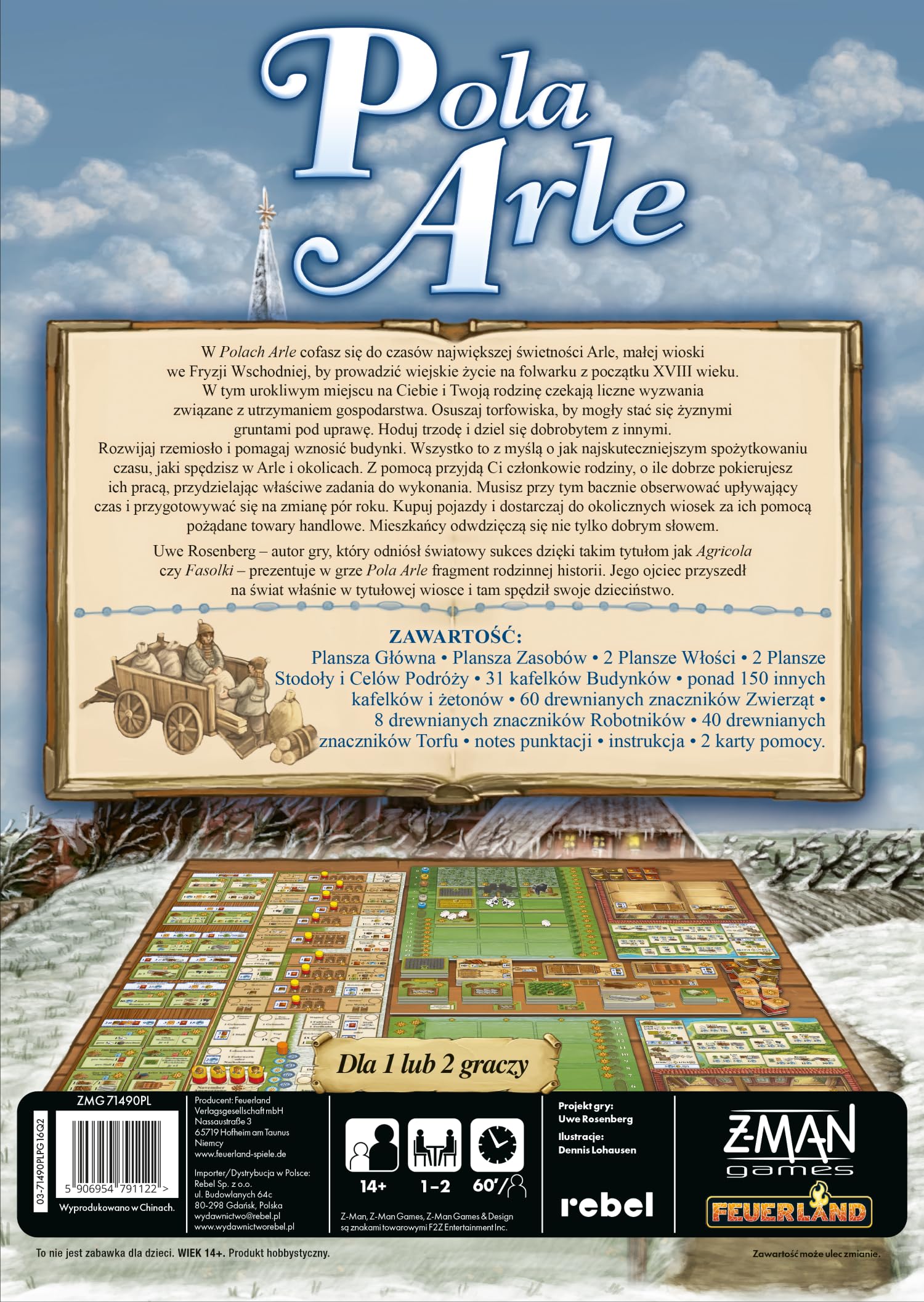 Rebel | Pola Arle | Strategiczna Gra Planszowa | Dla 1-2 Graczy | Od 14 Lat | Czas gry ok. 60-120 minut | Edycja polska