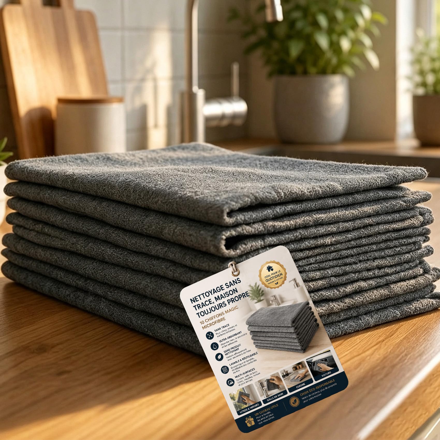 Magic Chiffon Maison Orbaal - 10piece, Absorbant, Nettoie Sans Trace，40*50