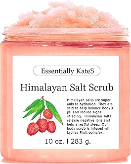Himalayan Salt Scrub 10 oz - UNCOVER ULTIMATE SKIN HYDRATION and bestow glowing, healthier skin - The best stocking stuffer.