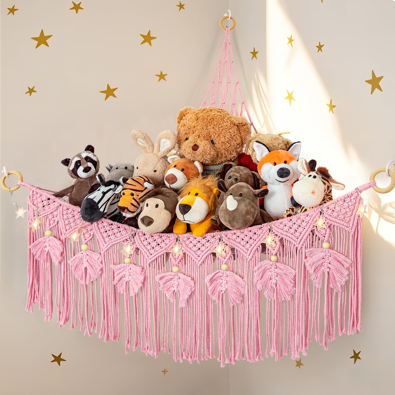 Decorazione da parete arcobaleno in macramè da 22 x 28 cm, decorazione