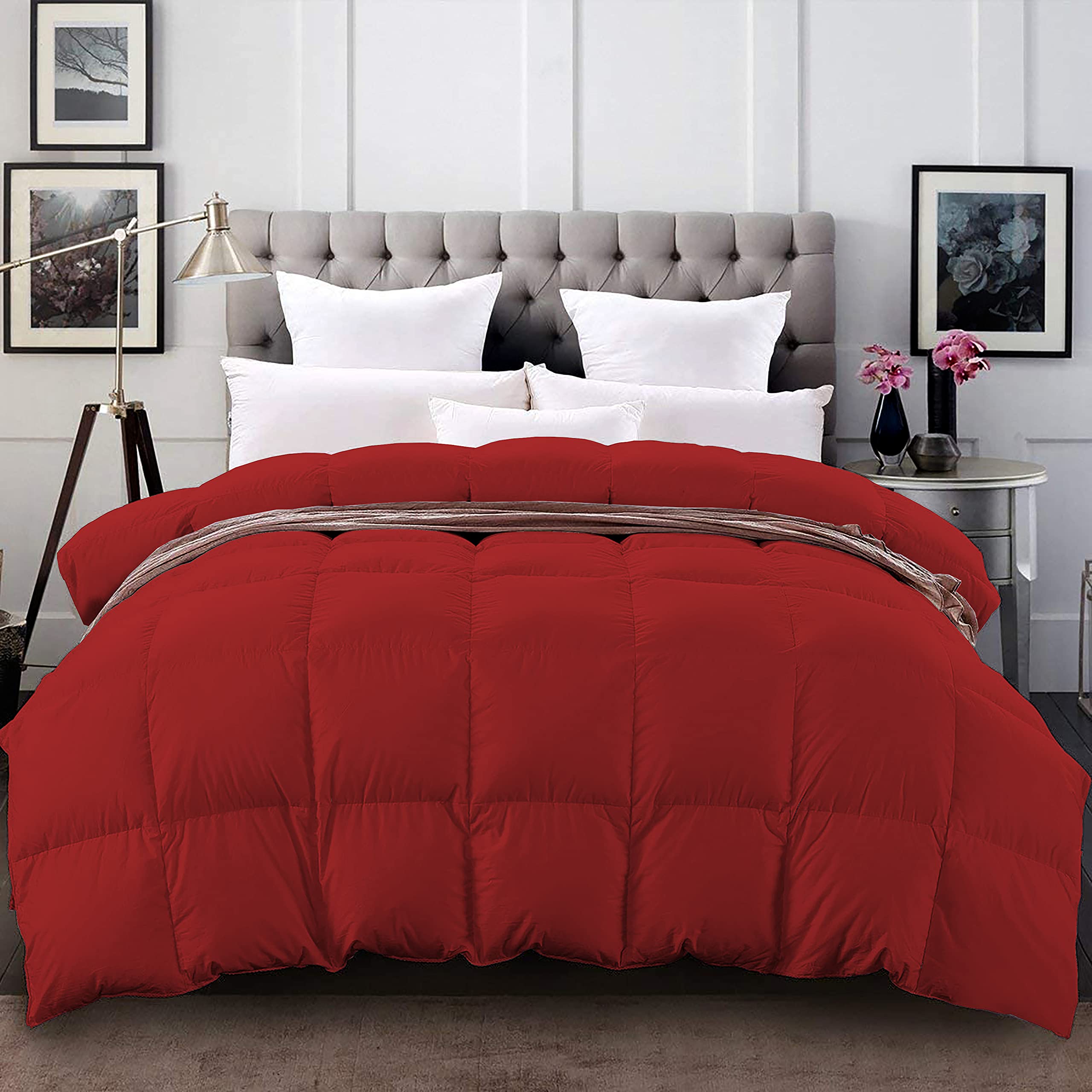 YRM - 400 GSM Ultra-Soft Quilted Comforter (92" x 106" Inches/233cm x 269cm) - King Size|Burgundy-image-19