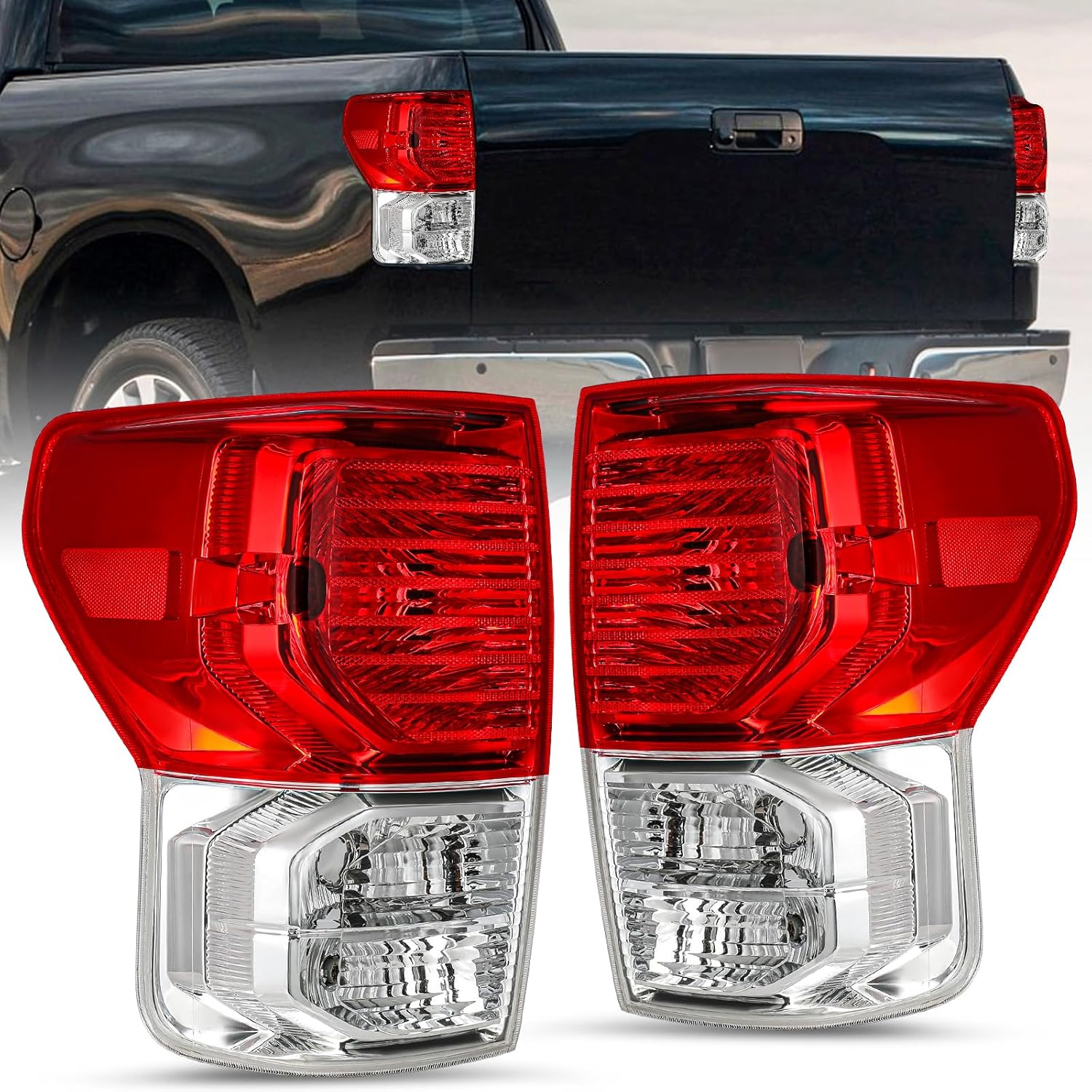 JSBOYAT Tail Light Assembly Replacement Fit for 2010-2013 Toyota Tundra Rear Brake Taillight Taillamp Left Driver and Right Passenge Side